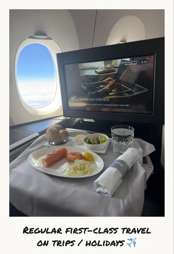 First-class travel on trips and holidays