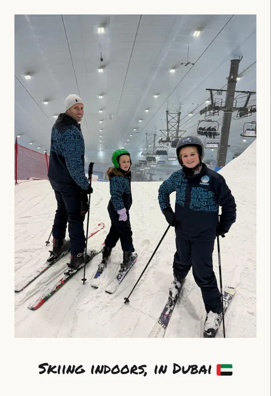 Skiing indoors in Dubai