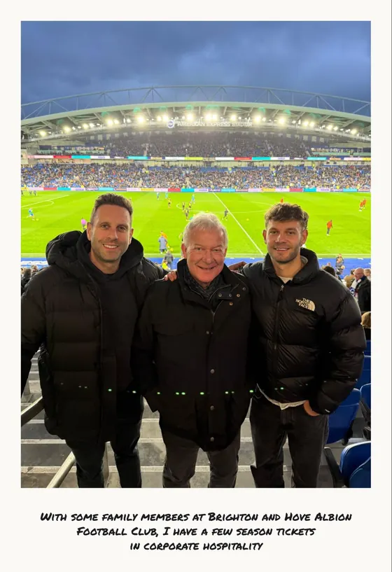 At Brighton and Hove Albion football club in corporate hospitality